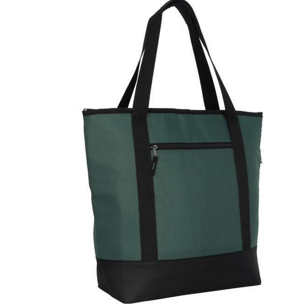 Ozark Trail 50-can thermal tote cooler bag, green with black trim